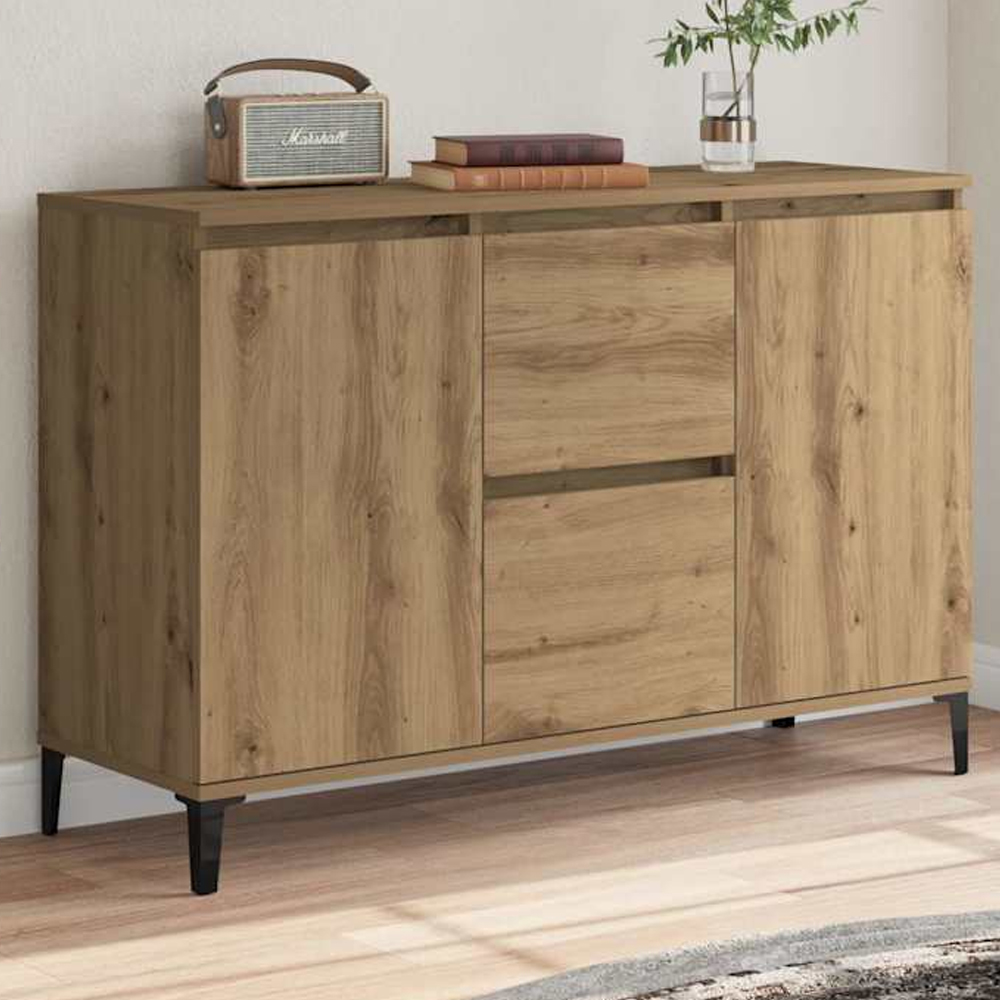 vidaXL 2 Door 2 Drawer Artisan Oak Sideboard Image 1