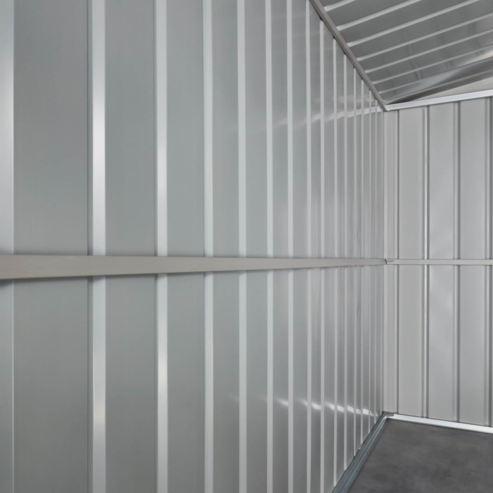 Globel 10 x 8ft 2 Door Grey Metal Apex Garden Shed Image 8