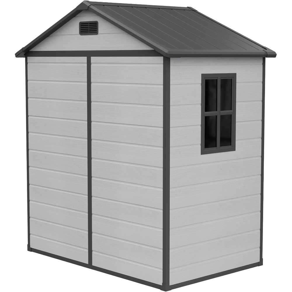 Living and Home 6 x 4ft Plastic Garden Storage Shed with Floor Image 3