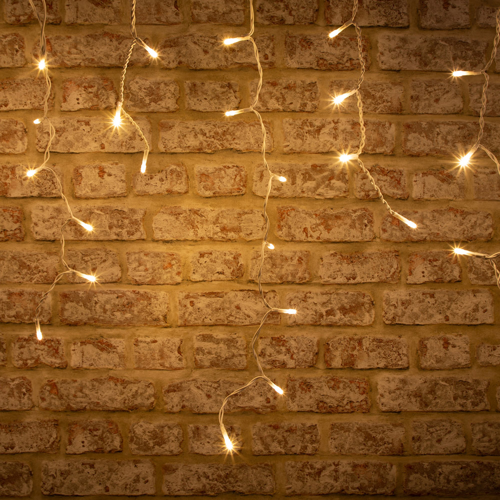 The Christmas Workshop 2000 Warm White LED Icicle String Light Image 1