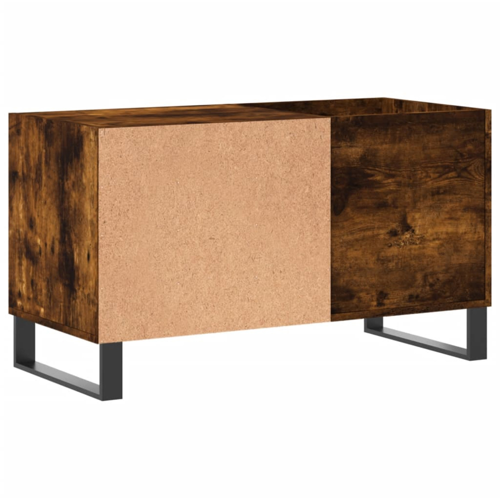 vidaXL 2 Shelf Smoked Oak Record Cabinet Image 6