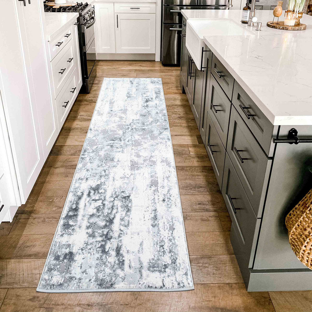 Desire Rugs Styra Silver Abstract Rug 60 x 220cm Image 2