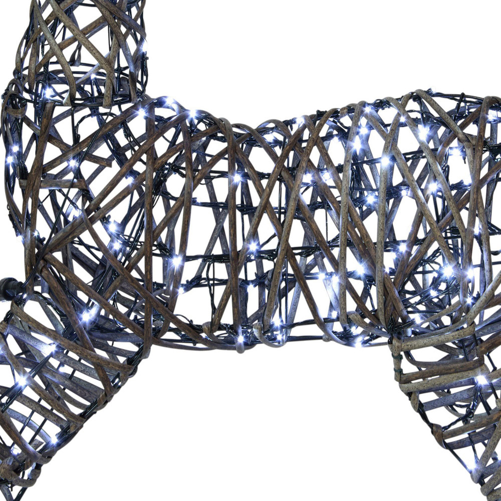 Rattan Effect LED Stag Decoration Natural Image 10