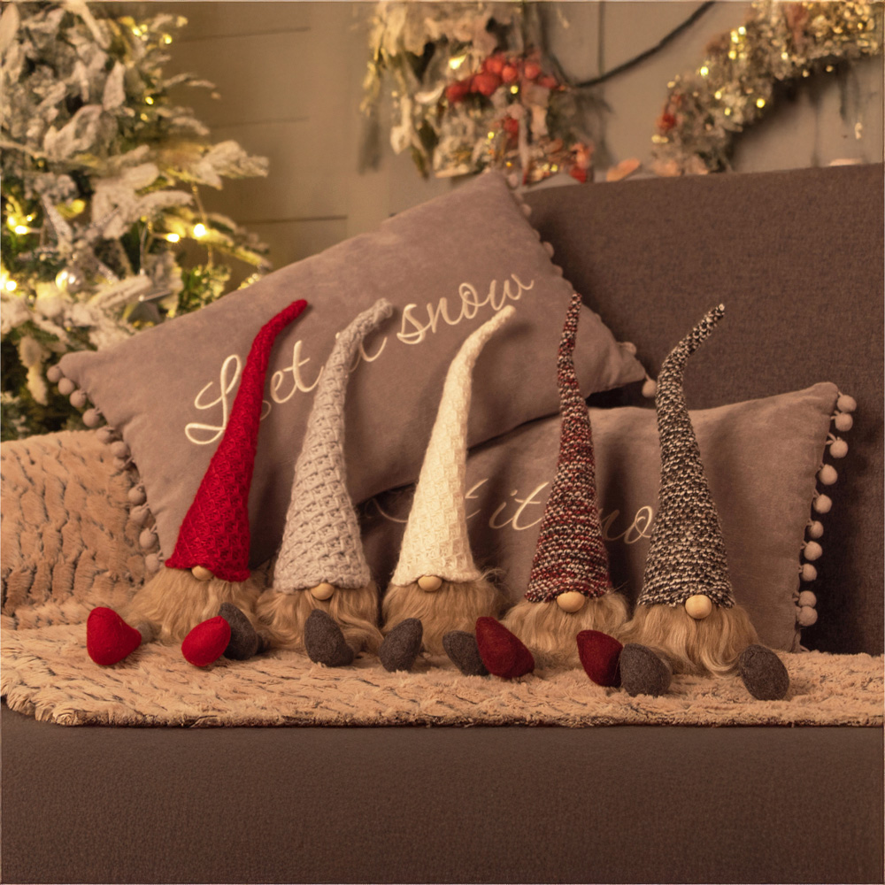 St Helens Red Hat Fabric Santa Gonk Christmas Decoration Image 6