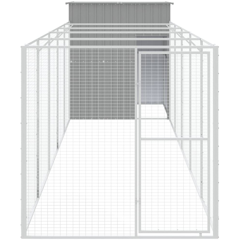 vidaXL Grey Galvanised Steel Dog House 181 x 165 x 659cm Image 3