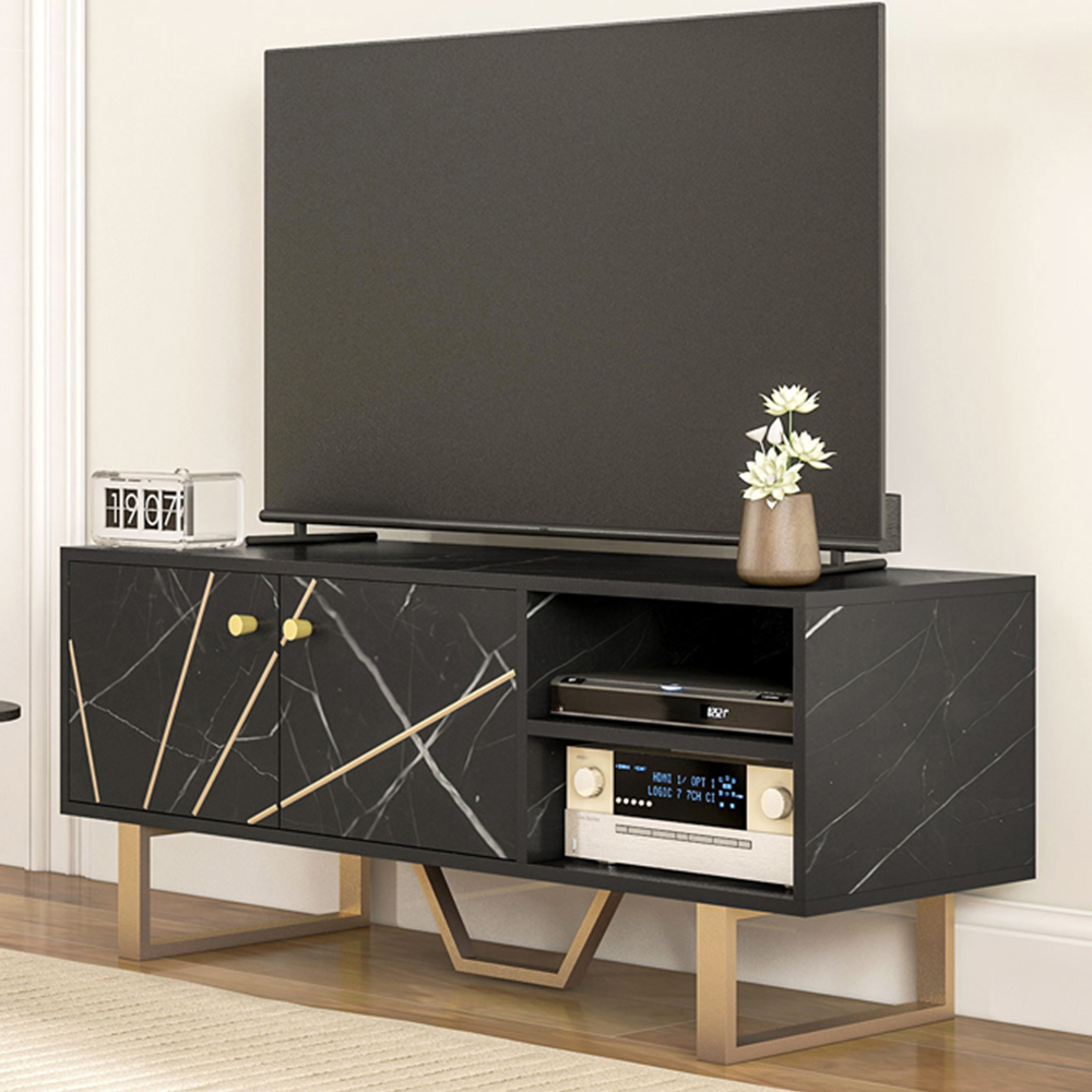 Portland Black Marble TV Unit Image 3