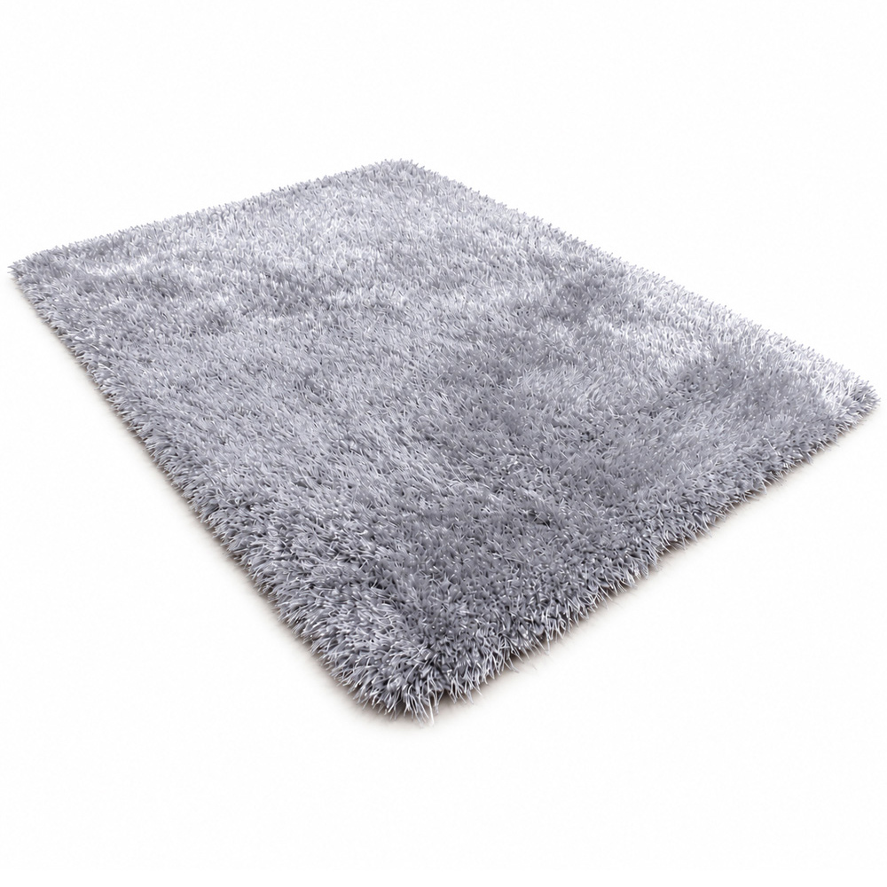 Portland Urco Boston Silver Plain Shaggy Rug 120 x 170cm Image 2