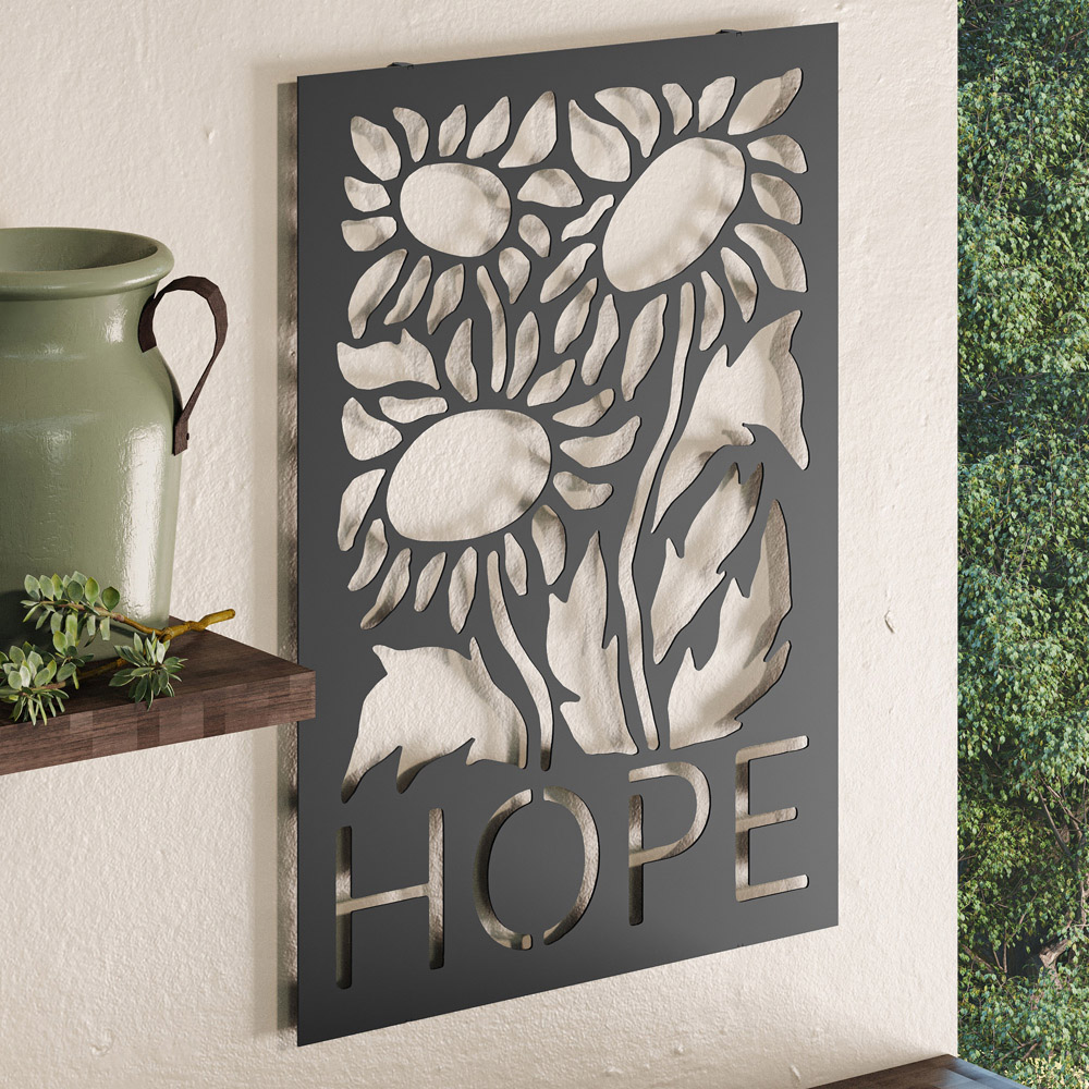 Decortie Black Metal Hope Wall Art Image 4