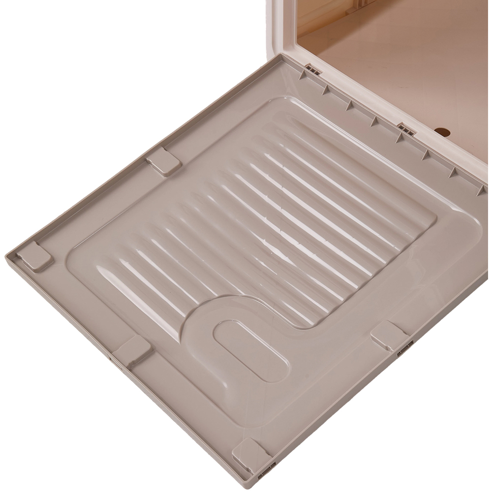 Living and Home 120L Cream Foldable Storage Box with Wheels and Lid Image 7