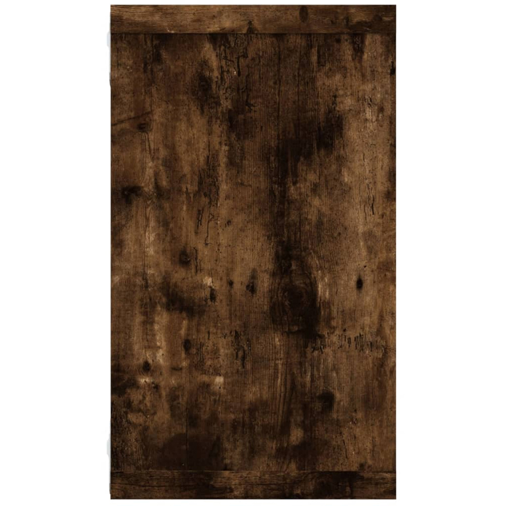 vidaXL 80cm Set of 4 Smoked Oak Cube Floating Wall Shelf Image 6