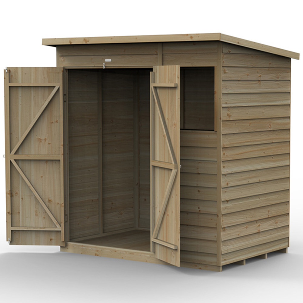 Forest Garden 4LIFE 6 x 4ft Double Door Pent Shed Image 3
