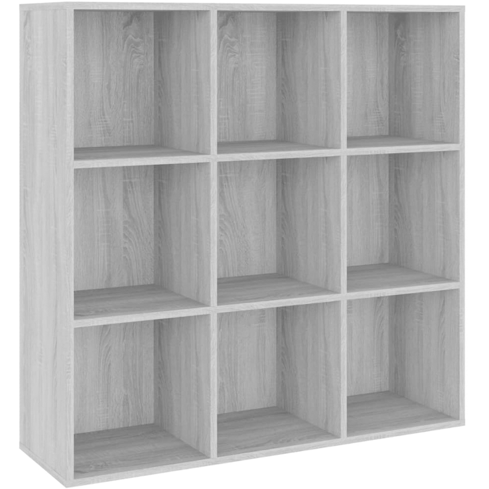 vidaXL 9 Shelf Grey Sonoma Bookcase Image 2
