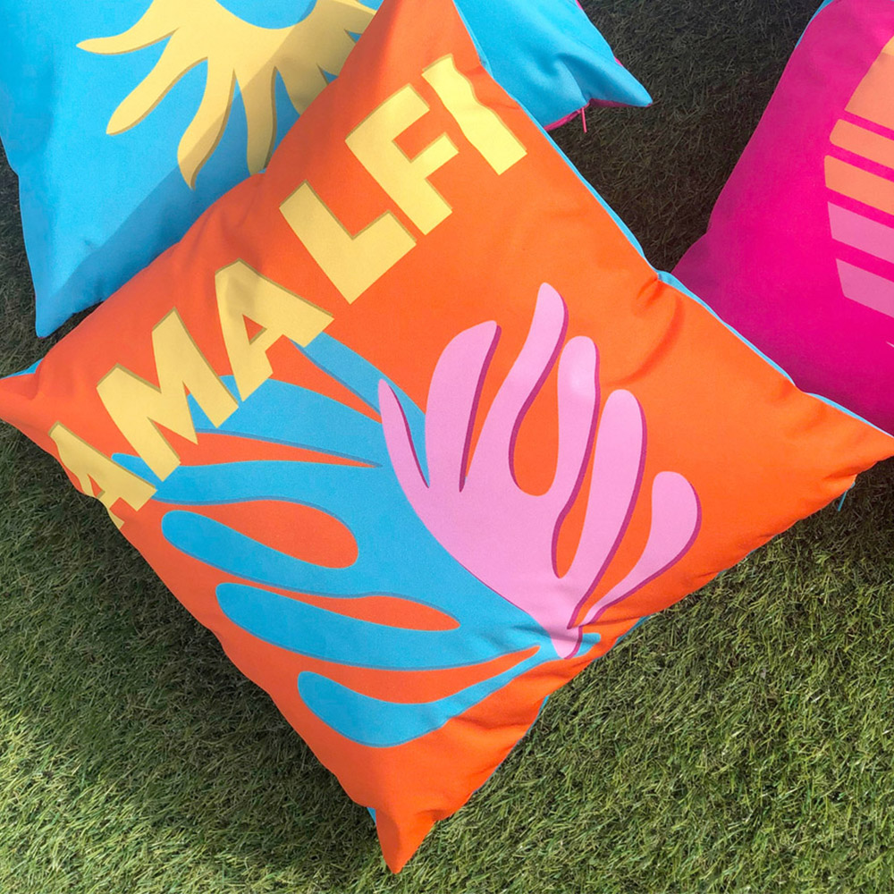 furn. Amalfi Multicolour UV and Water Resistant Outdoor Cushion Image 2