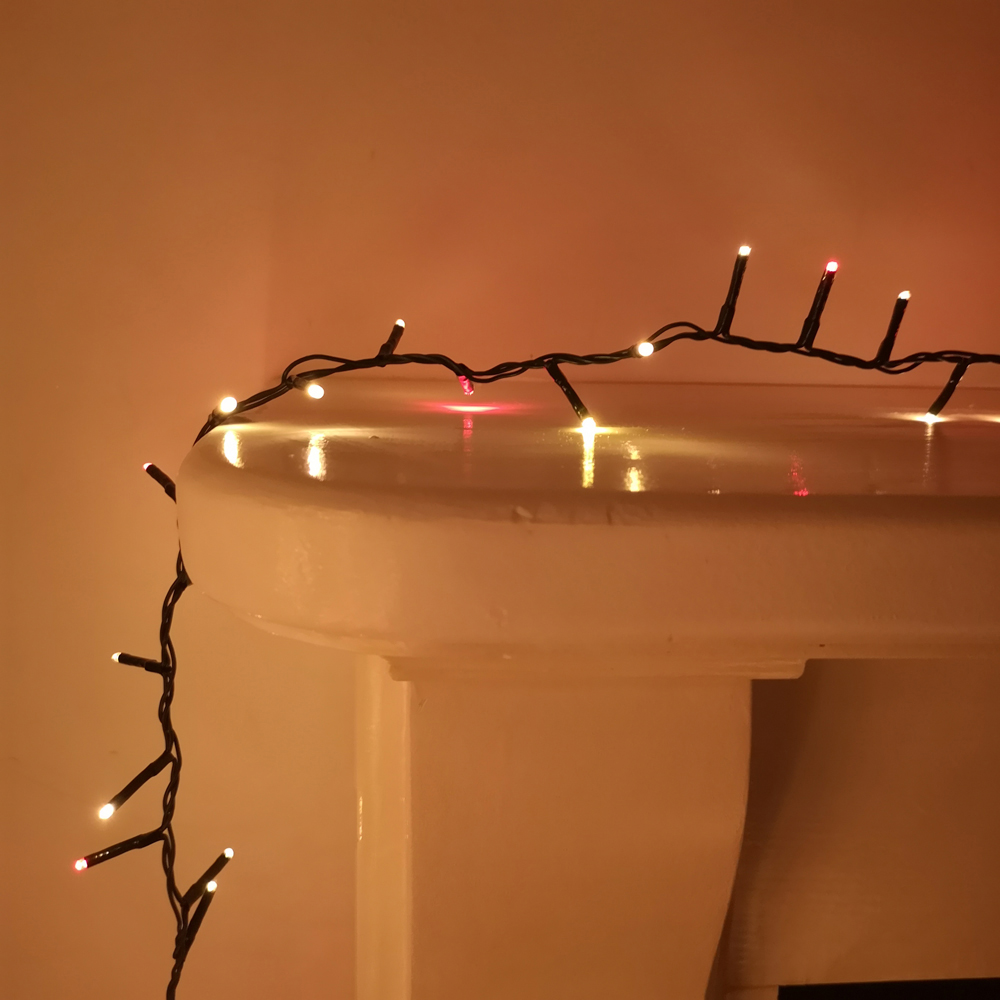 Premier TreeBrights 1500 Red and Vintage Gold LED Multi-Function Green String Light 38m Image 3