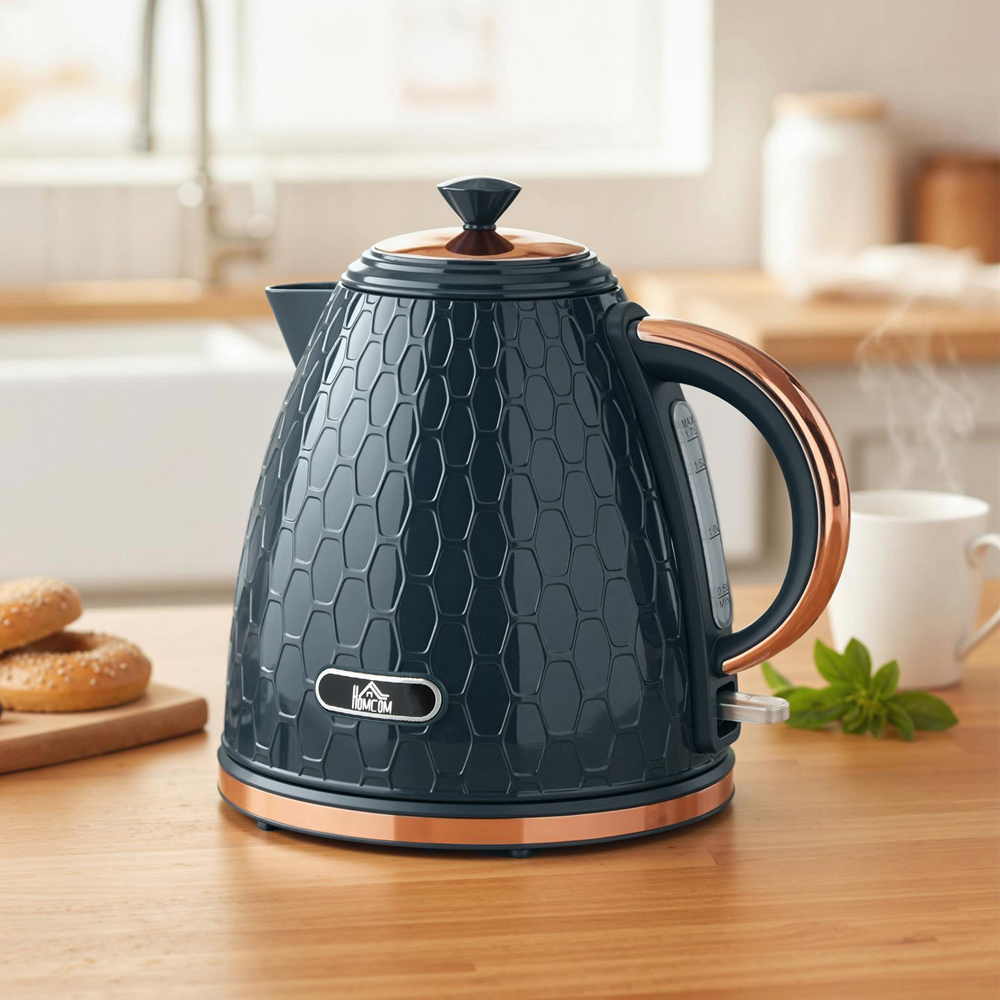 HOMCOM Dark Blue 1.7L Fast Boil Electric Kettle 3000W Image 3