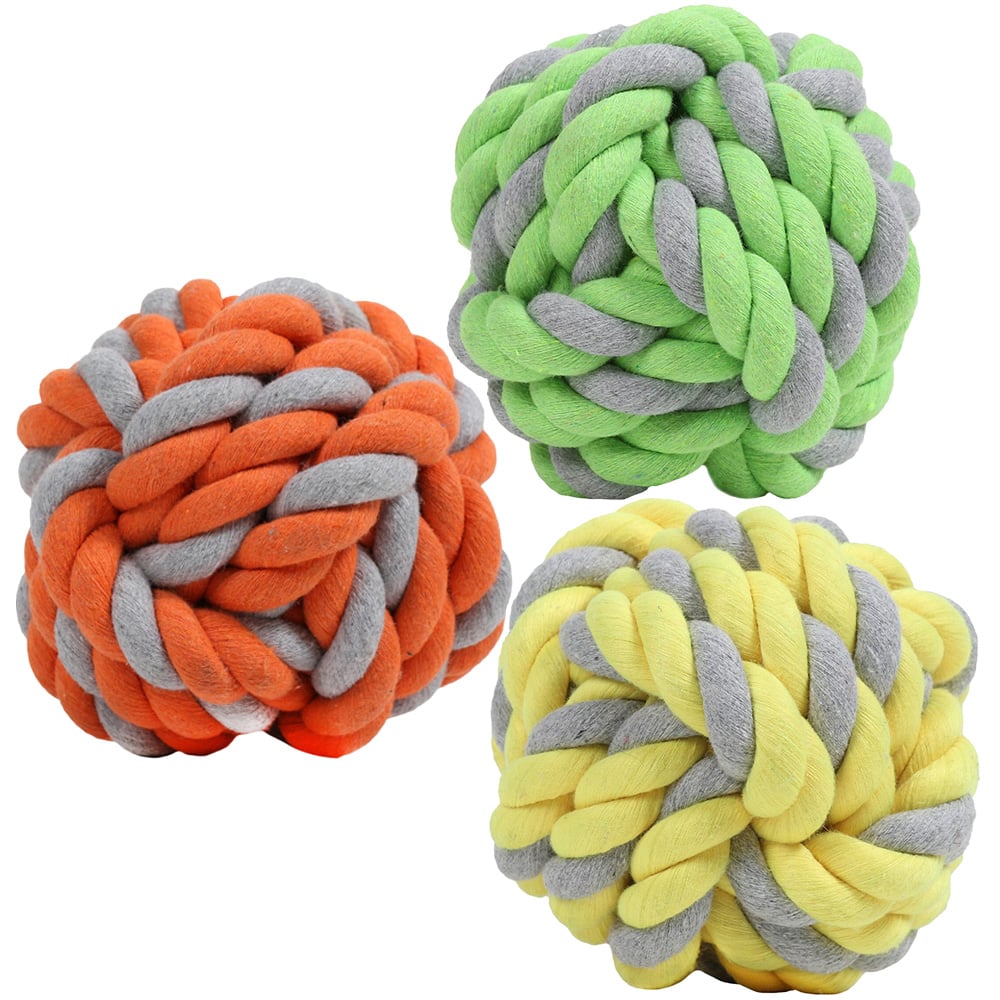 Clever Paws Large Rope Knot Ball Dog Toy Image 1
