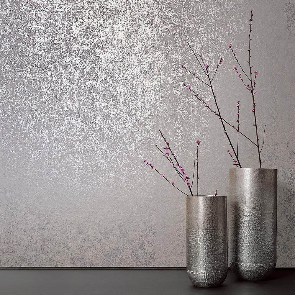 Galerie Industrial Effects Silver and Matte Grey Wallpaper Image 4