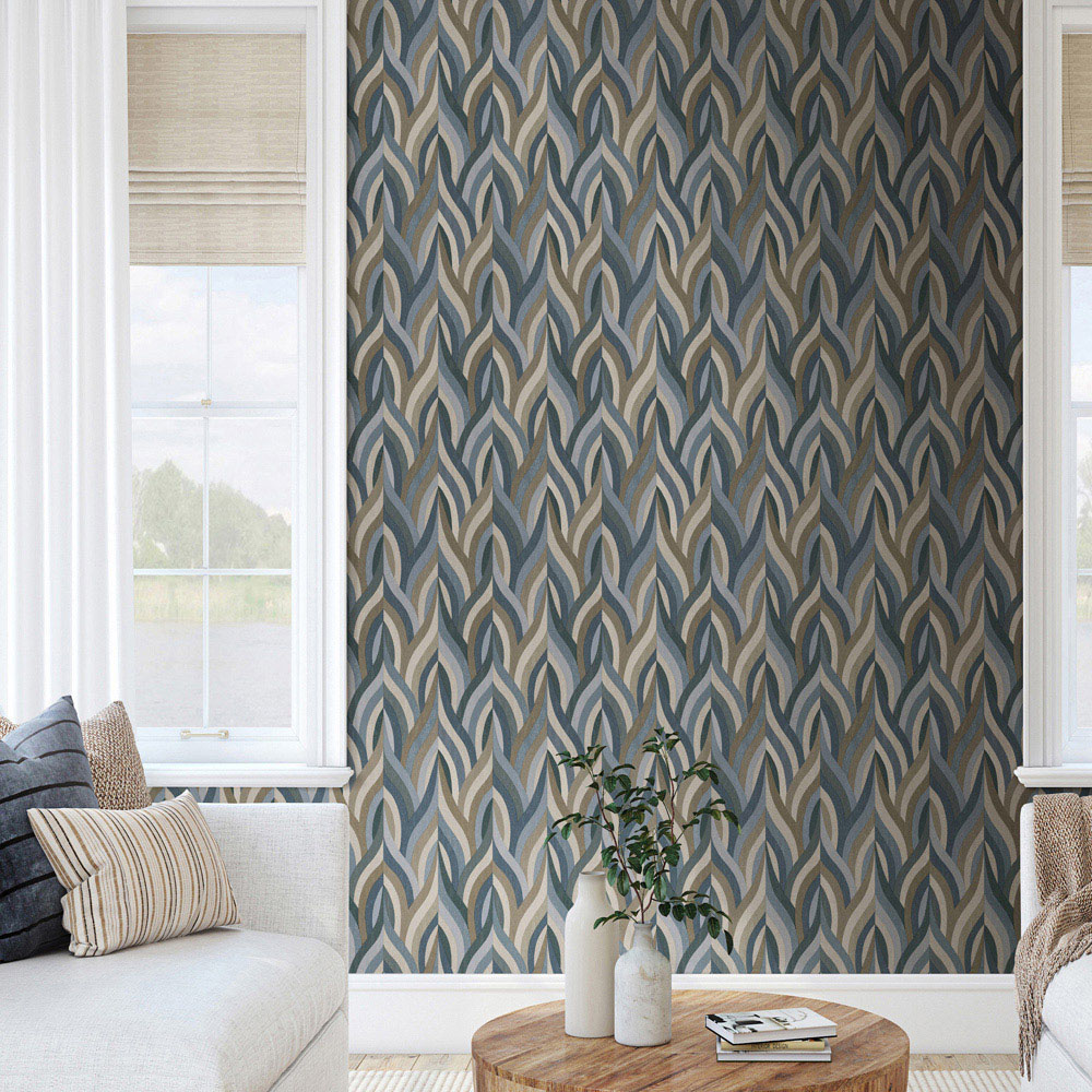 Holden Arabesque Blue Wallpaper Image 3