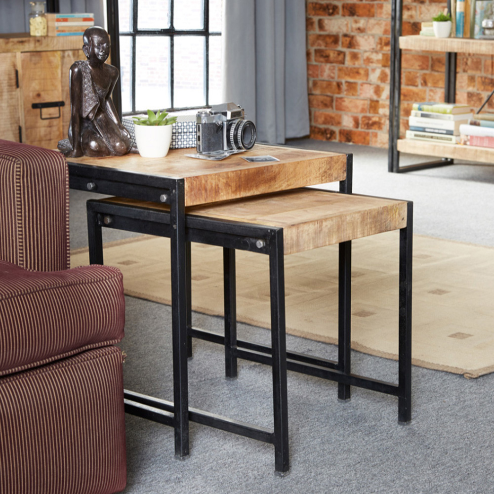 Brooklyn Carnaby Industrial Nest of Tables Set of 2 Image 5
