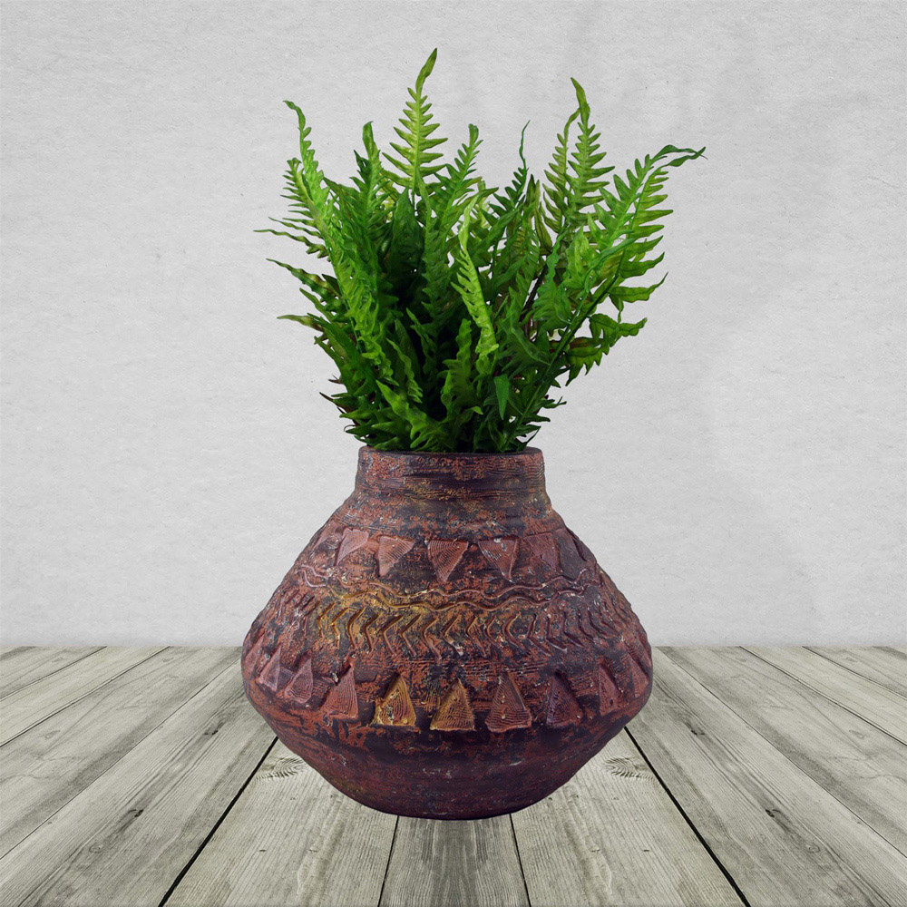 Leaf Aztec Rustic Planter 40cm Image 2