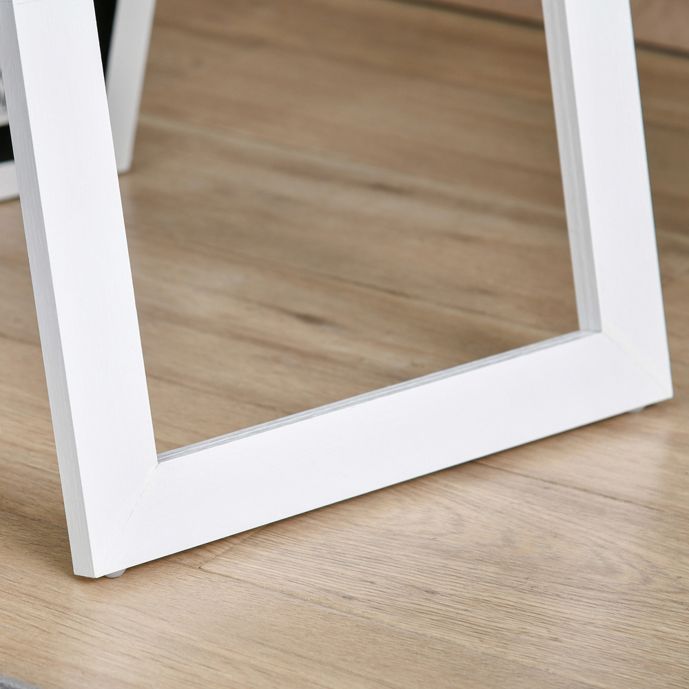 Portland White Free Standing Mirror Image 4