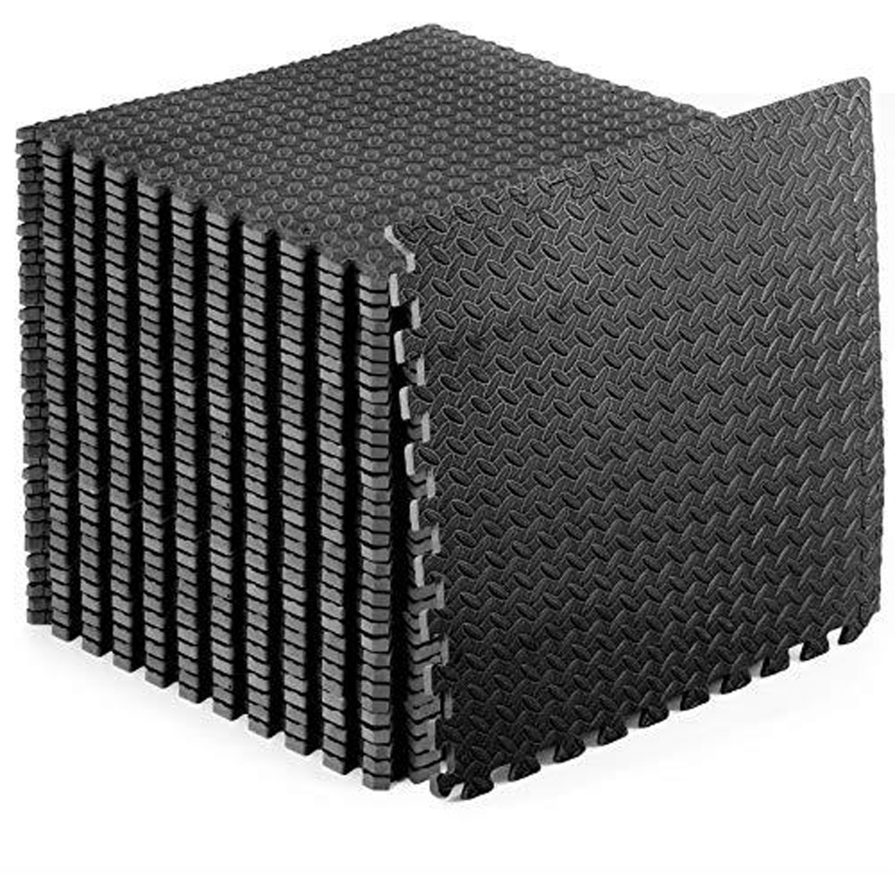 Shatchi Black Interlocking EVA Floor Tiles 60 x 60cm 12 Pack Image 5