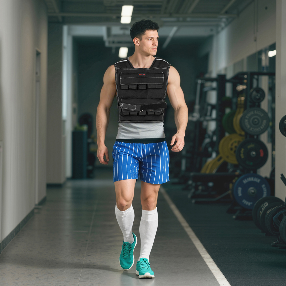 HOMCOM 20kg Adjustable Running Weighted Vest with 20 Metal Weights Image 2