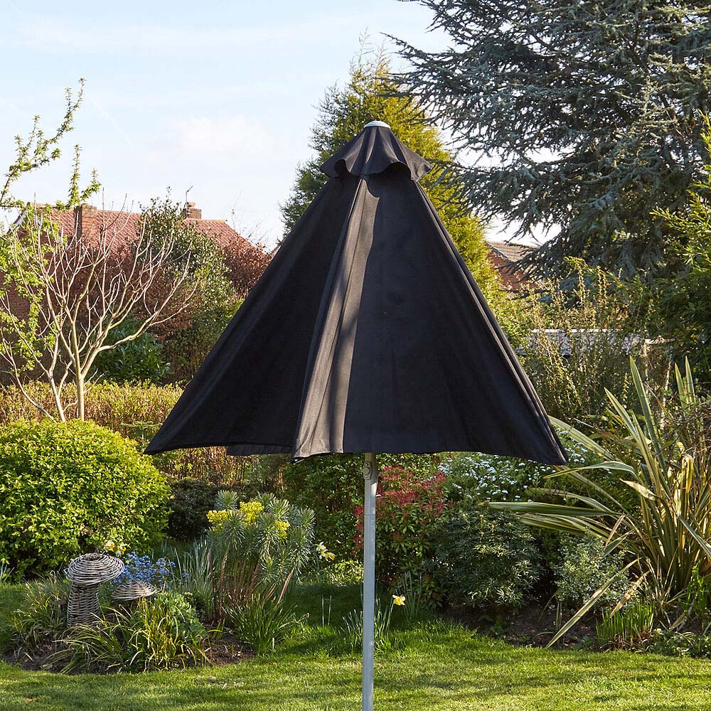 Home Source Gozo Black Garden Outdoor Parasol 2.7m Image 3