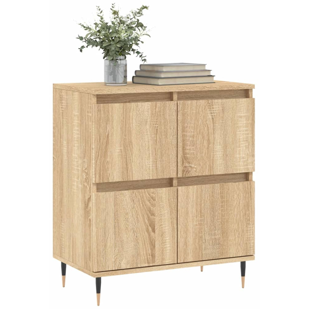 vidaXL 4 Door Sonoma Oak Sideboard Image 3