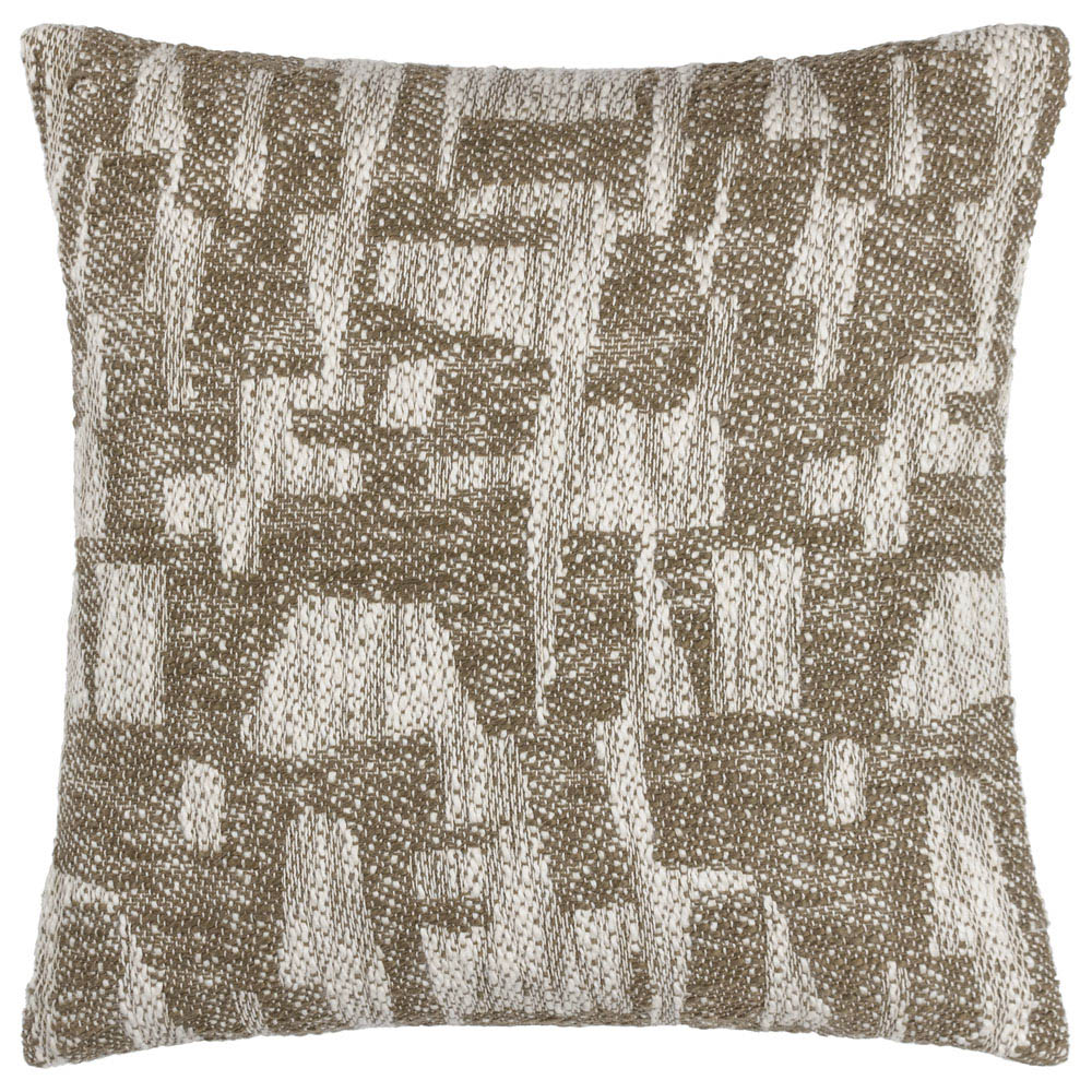 Hoem Ola Olive Jacquard Cushion Image 1