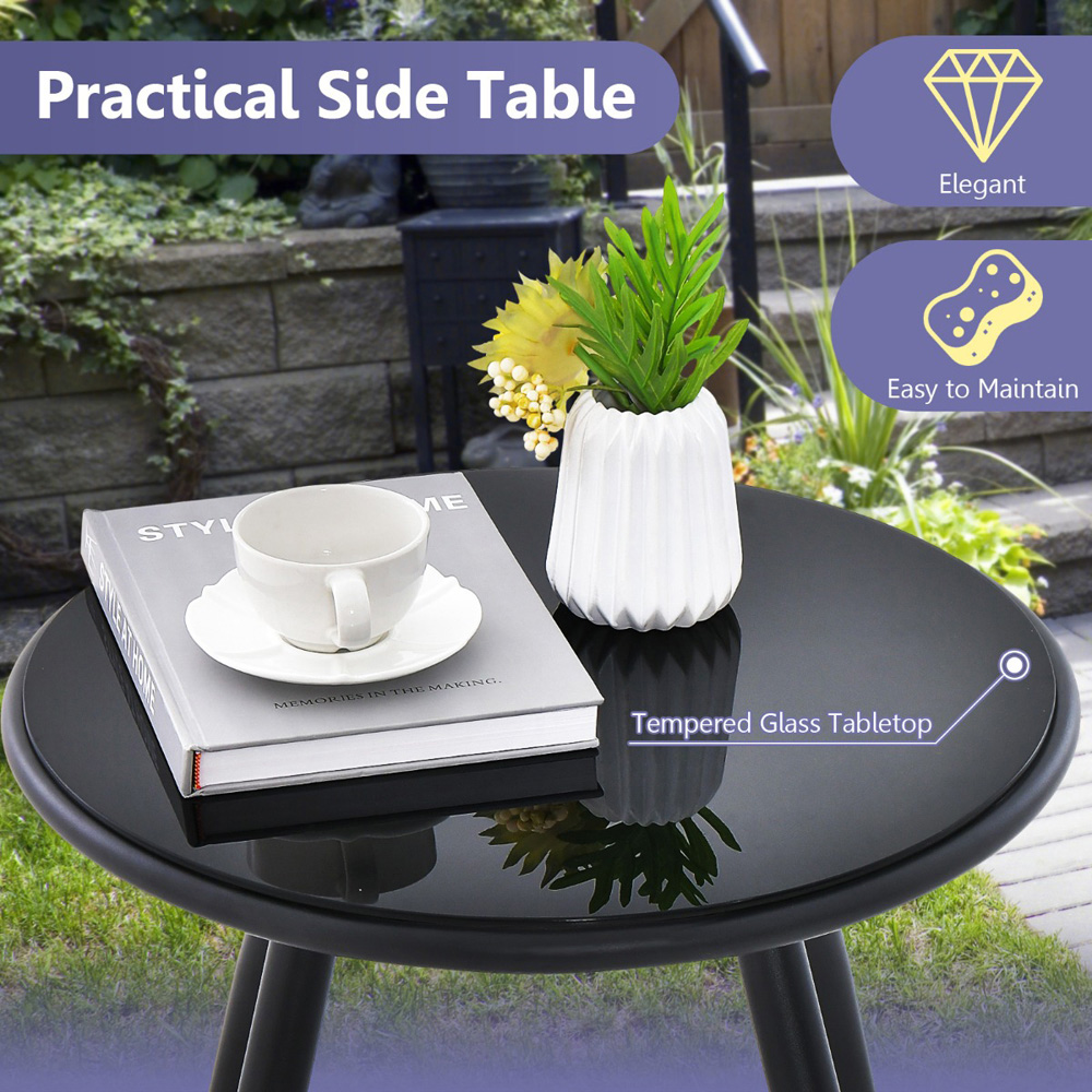 Costway 2 Seater Grey Patio Set Image 7