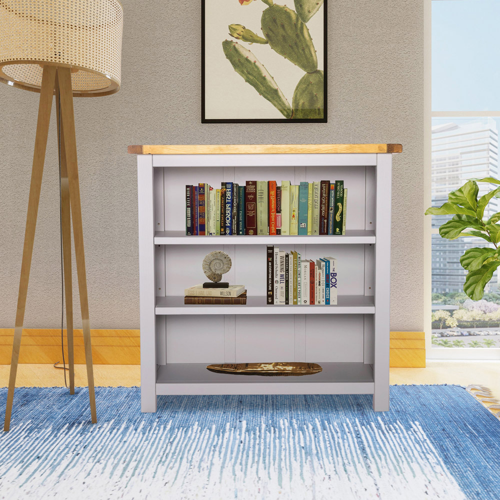 Argenta 3 Shelf Light Grey Bookcase Image 6