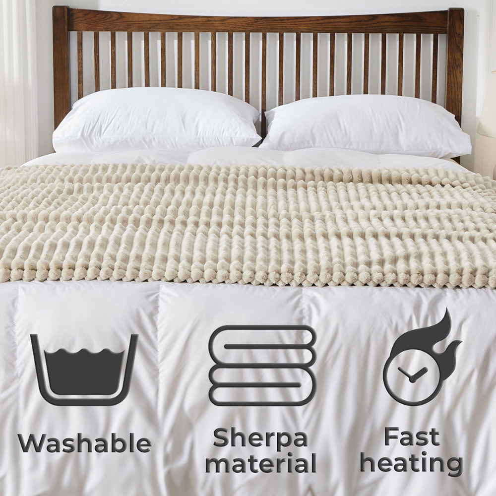 Neo Natural Electric Heated Blanket with 10 Settings Image 8