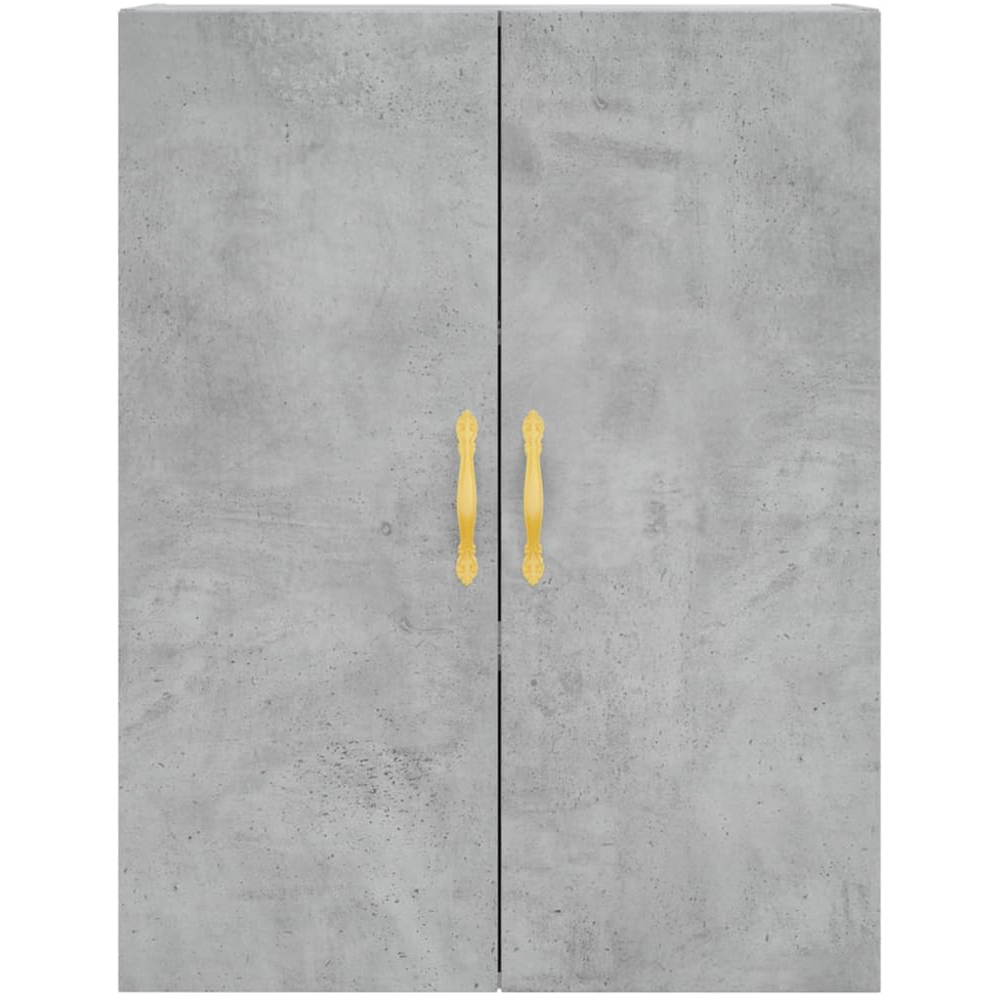 vidaXL 4 Door Concrete Grey Highboard with Gold Handle Image 5