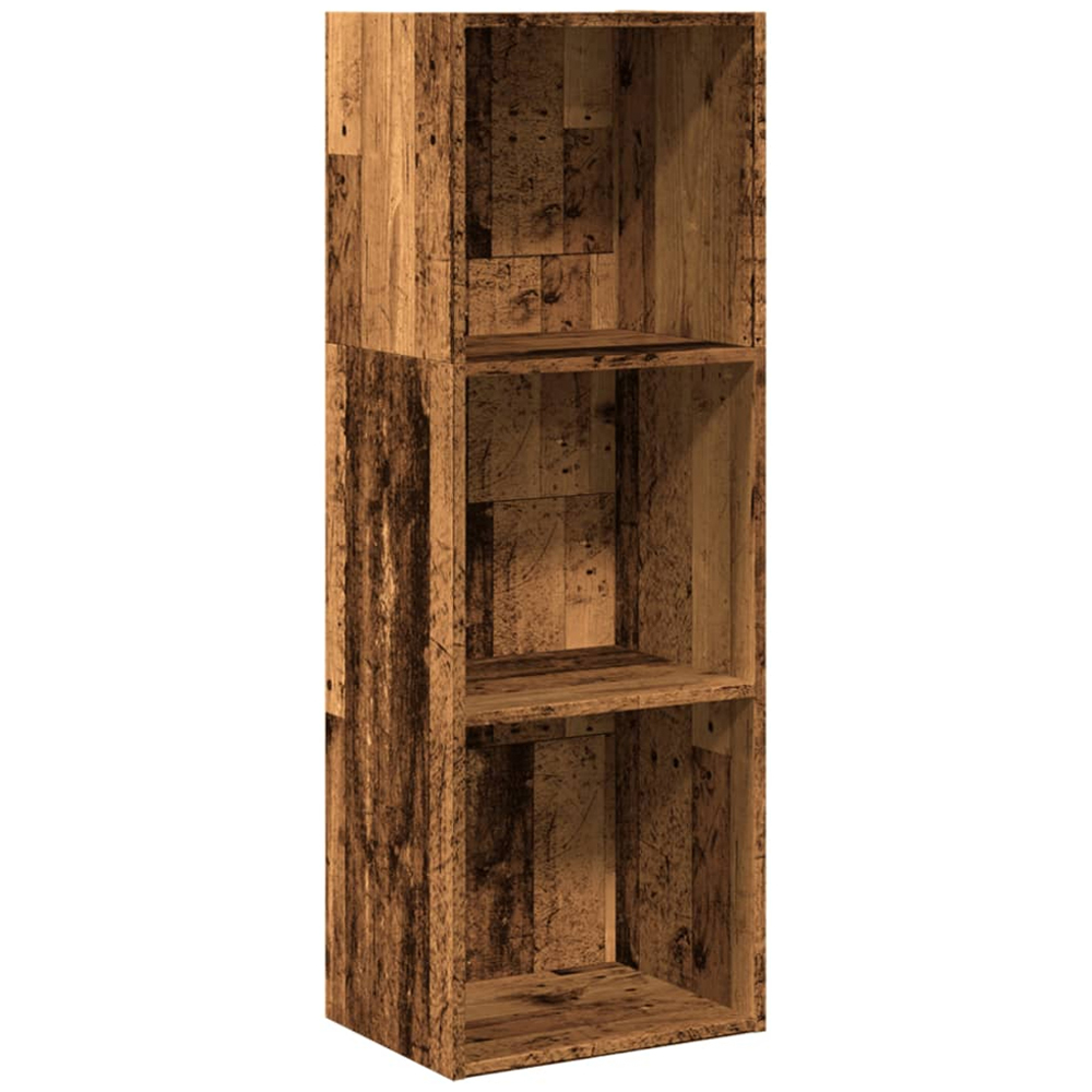 vidaXL 3 Shelf Old Wood Bookcase Image 2