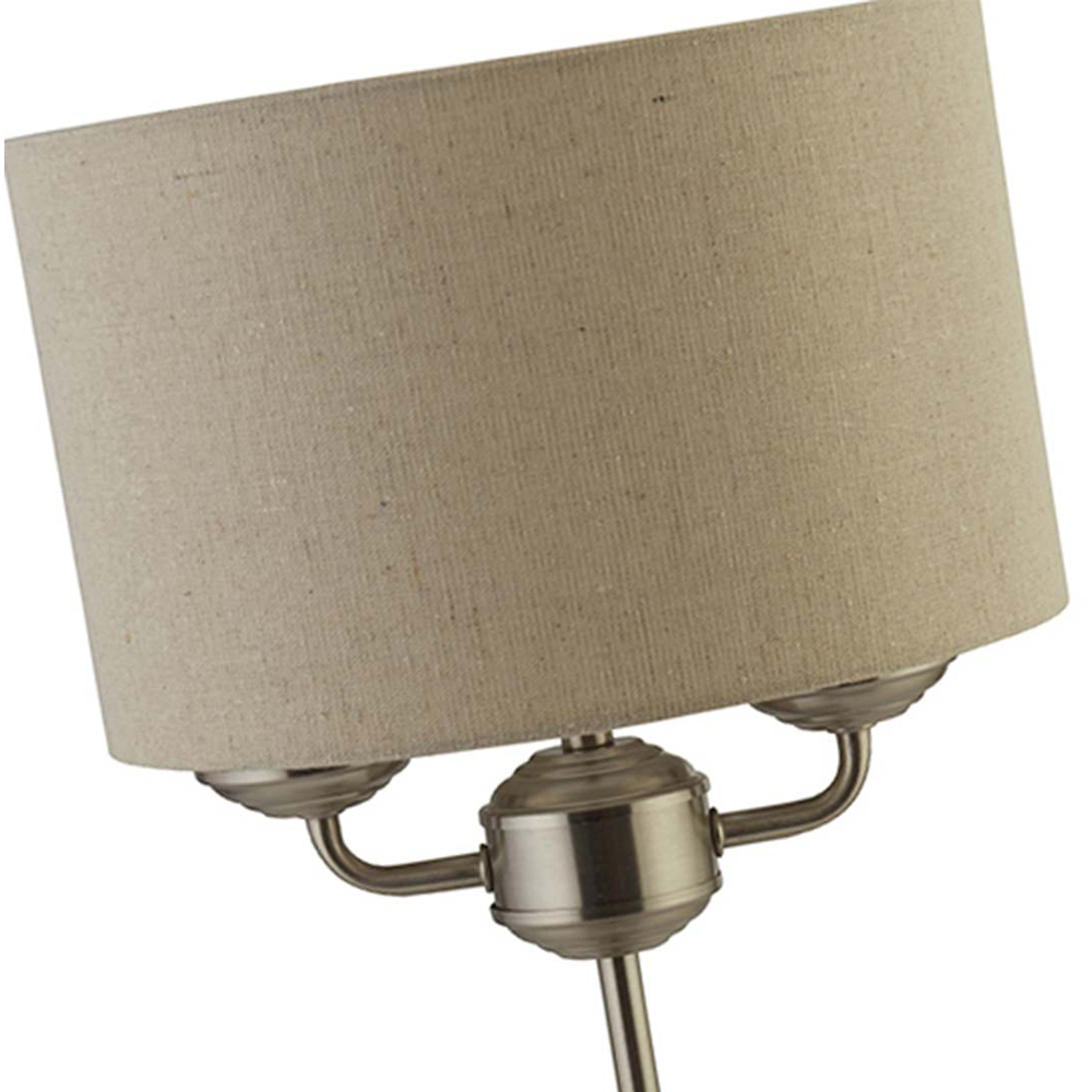 Lighting Collection Tanner Brushed Silver Table Lamp Image 4