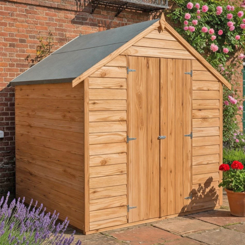 Shire GB Garden Value 6 x 6ft Overlap Double Door Garden Shed Image 1