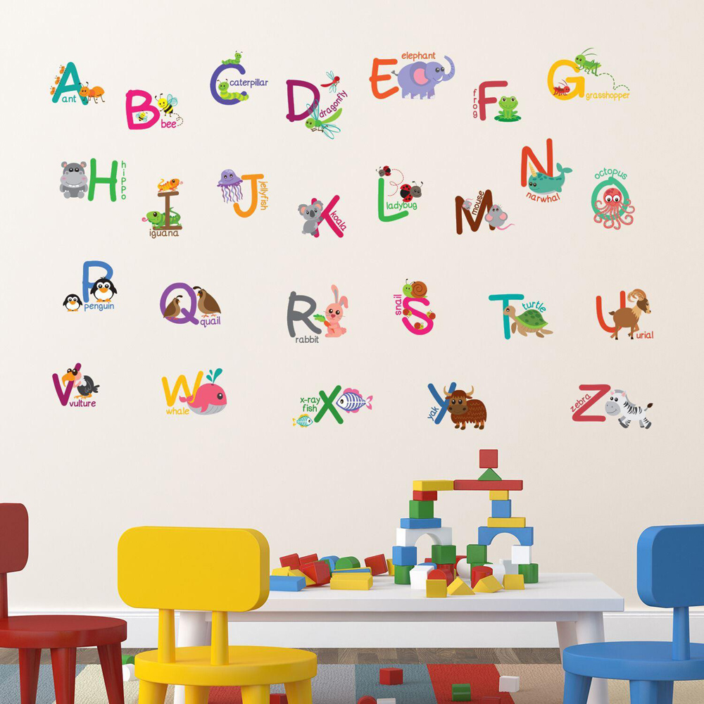 Walplus Kids Fauna Animal Alphabets Self Adhesive Wall Stickers Image 2