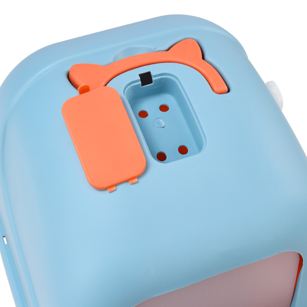 H&O Direct Enclosed Blue Cat Litter Box with Handle and Scoop Image 5