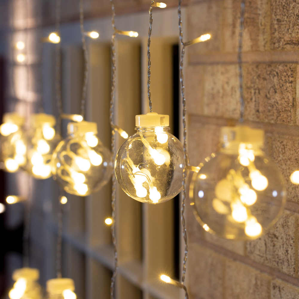 The Christmas Workshop 108 LED Warm White Curtain String Light Image 6