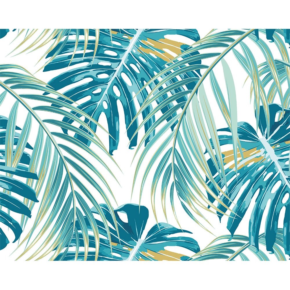 Origin Murals Tropical Leaves Green Wall Mural Image 2
