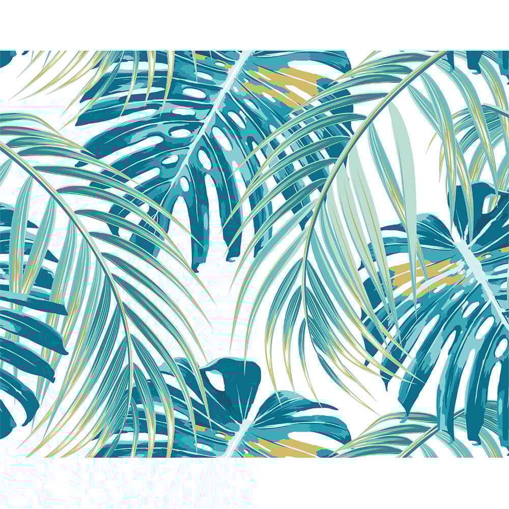 Origin Murals Tropical Leaves Green Wall Mural Image 2
