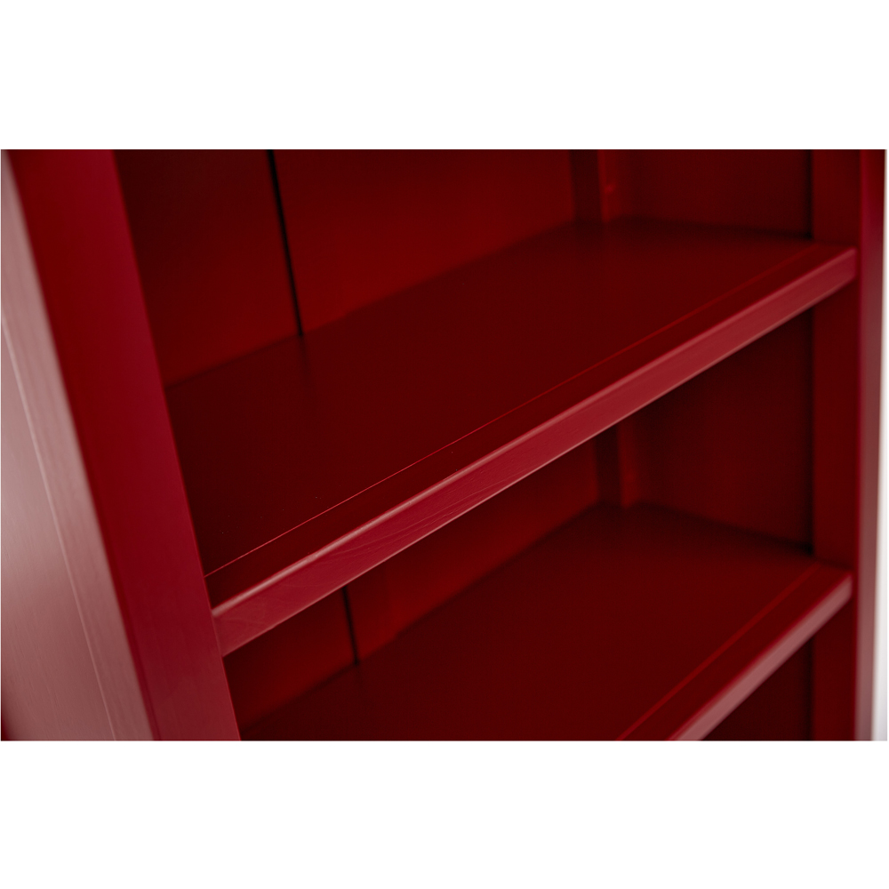 Palazzi 4 Shelves Red Bookcase Image 7