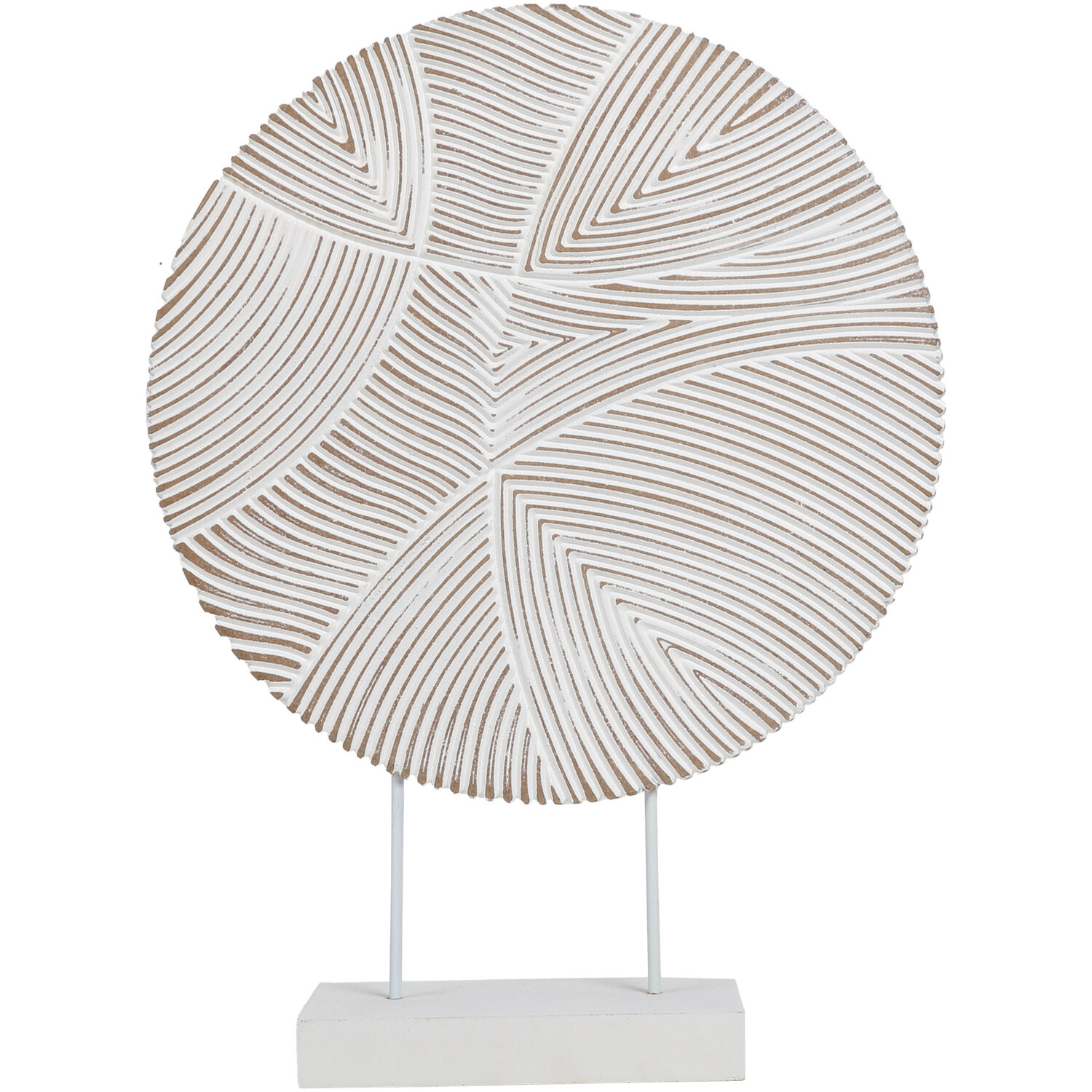 Etched Circle Ornament - White Image 1