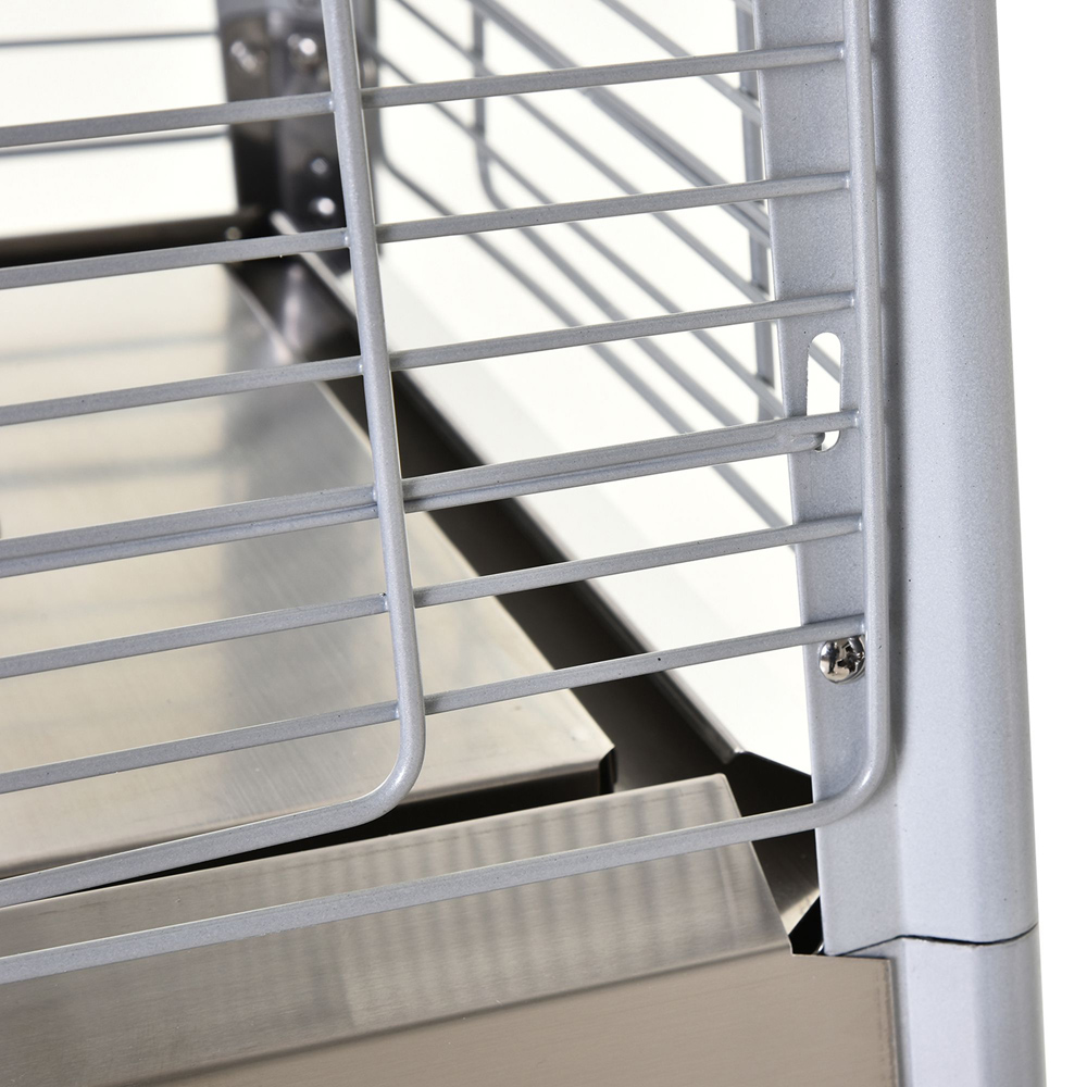 Outsunny 10.5KW Stainless Steel Outdoor Pyramid Propane Gas Real Flame Heater Rain Cover Silver Image 4