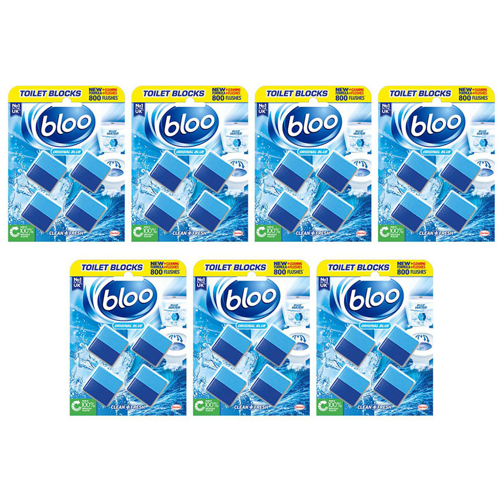 Bloo Clean+ Fresh Original Blue Toilet Rim Block 50g 28 Pack Image 1