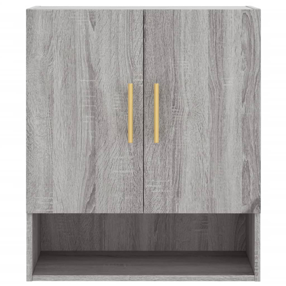 vidaXL 2 Door Single Shelf Grey Sonoma Wall Cabinet Image 5