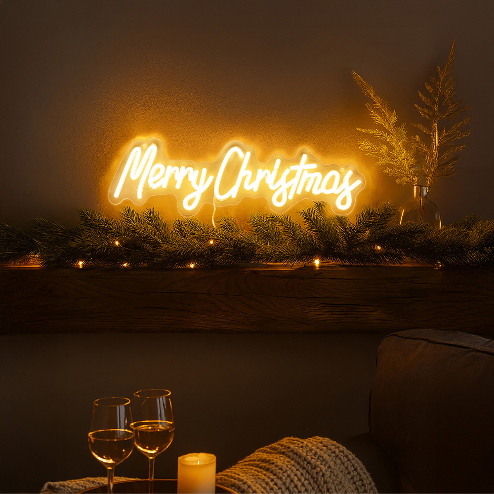 Marco Paul Warm White LED Merry Christmas Neon Rope Light 42 x 14cm Image 5