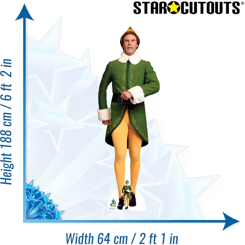 Star Cutouts Buddy the Elf Marching Cardboard Cutout 6.2ft Image 4