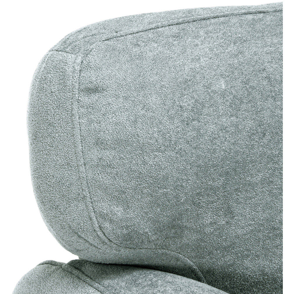 Living and Home Grey Chenille Upholstered Armchair with Footstool Image 3
